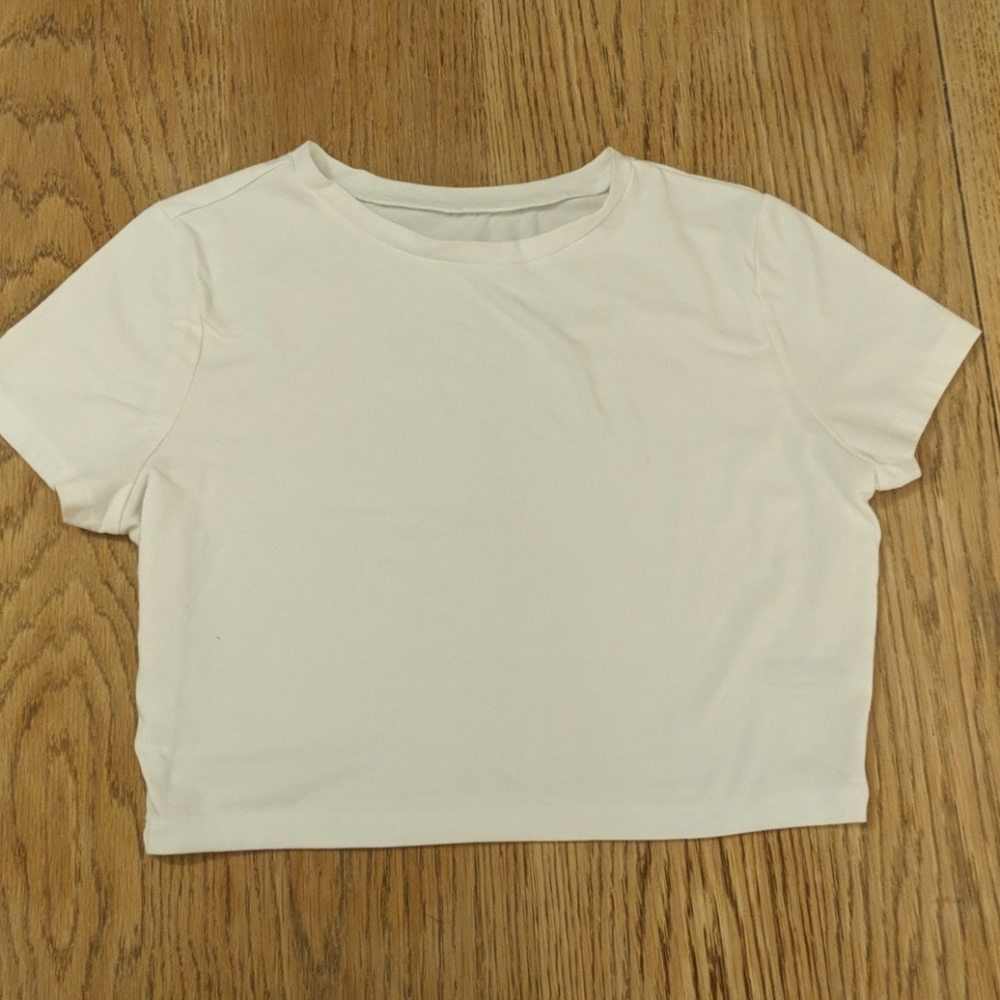 Wild Fable by Target White Crew Neck Crop Top